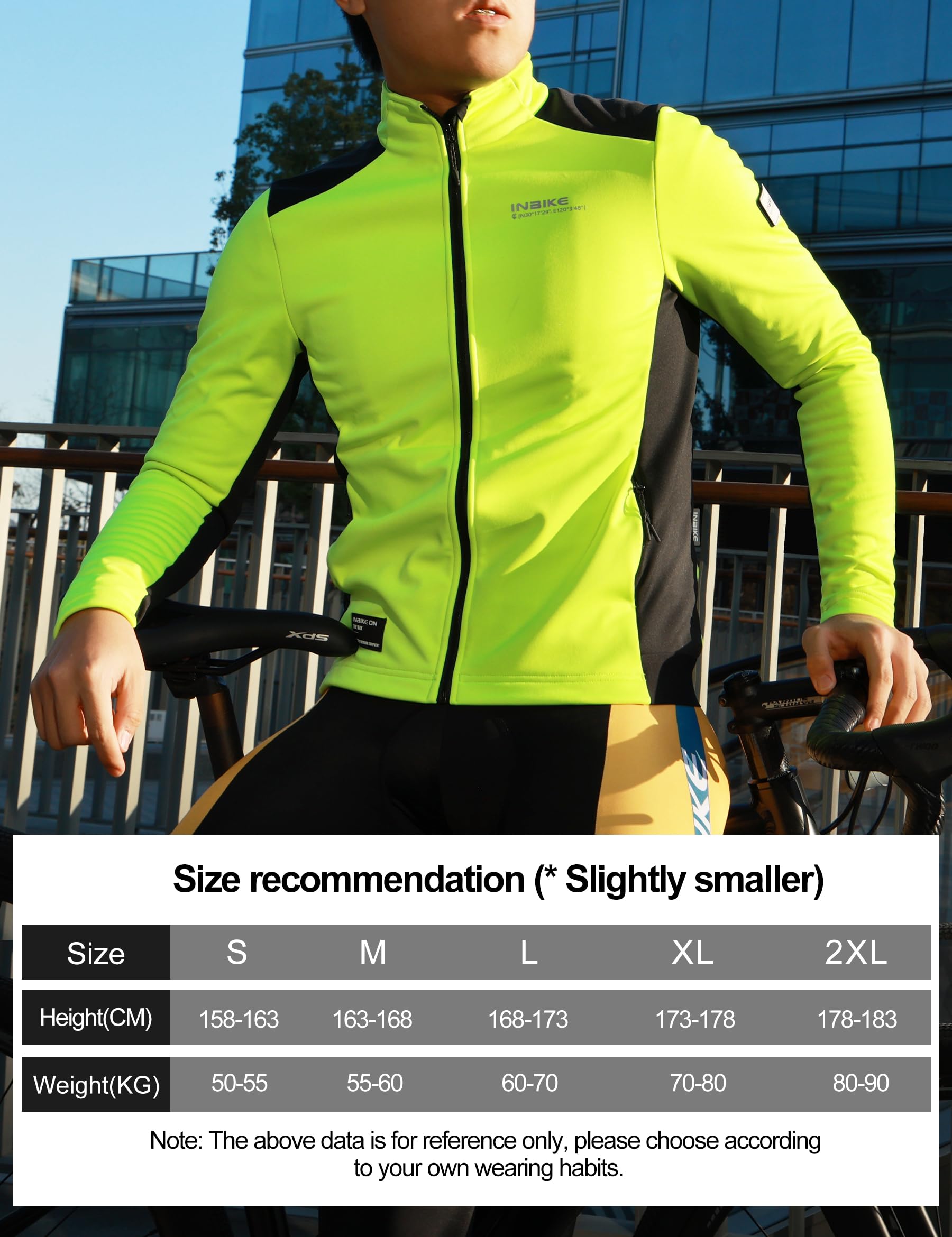 INBIKE Fahrradjacke Herren Winter Thermo Softshelljacke Winddicht Atmungsaktiv Radjacke für Radfahren Laufen Wandern Outdoor Schwarz