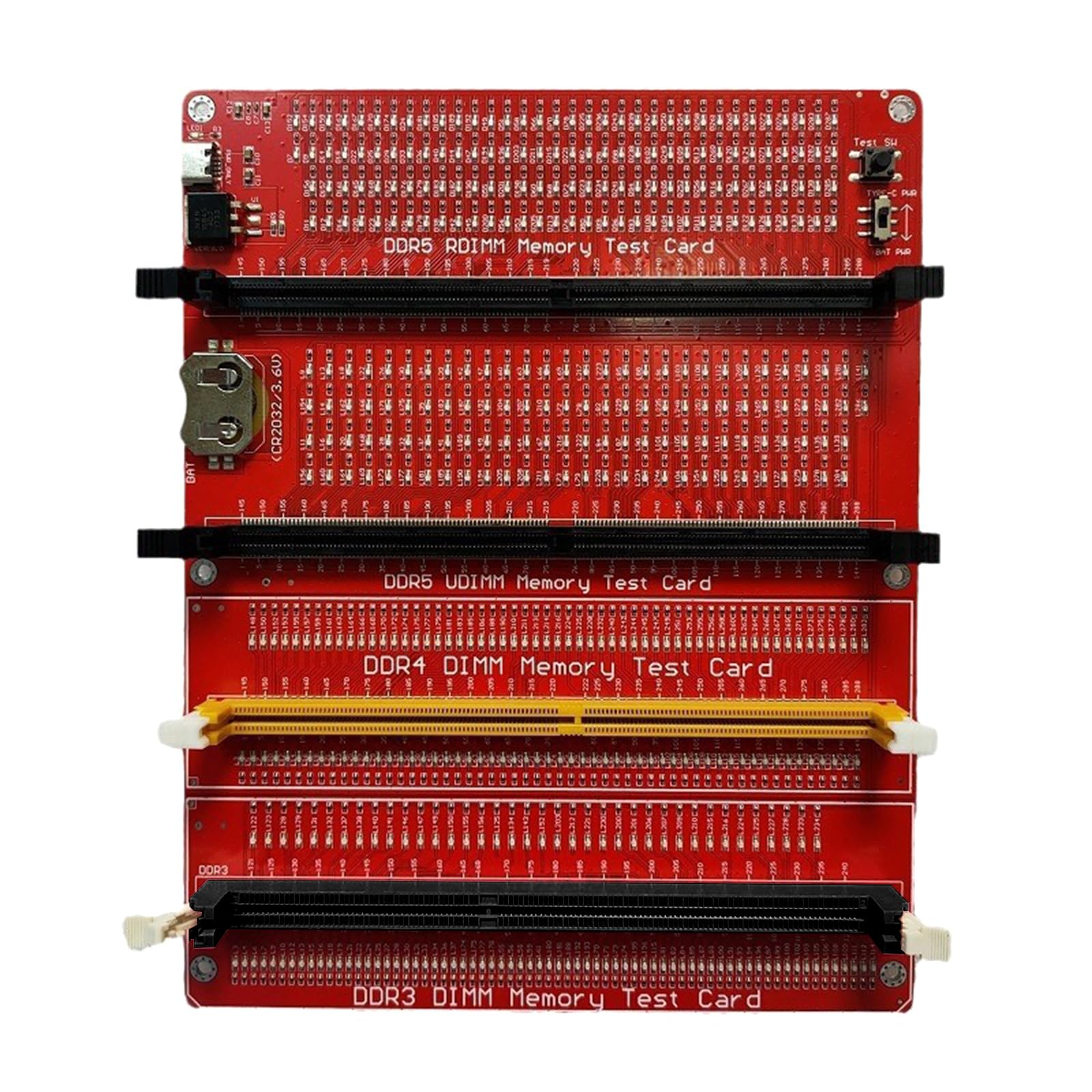 Tsophreniq Diagnostic Tool for DDR3 DDR4 DDR5 Modules with Power Supply Desktop & Servers Rams Diagnostic Tool