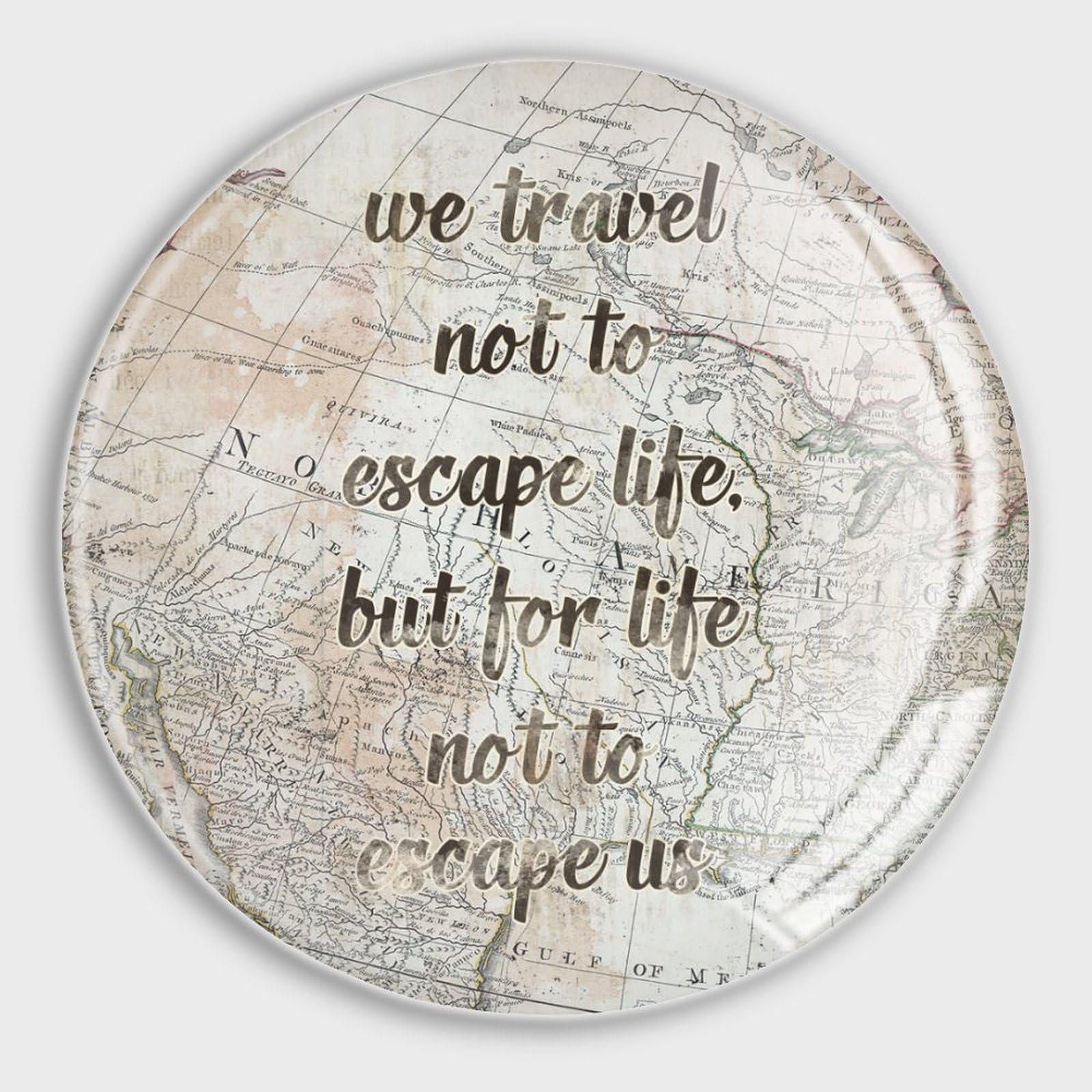 Imanes de cristal para viajar sin salir de casa con su diseño de mapa vintage único