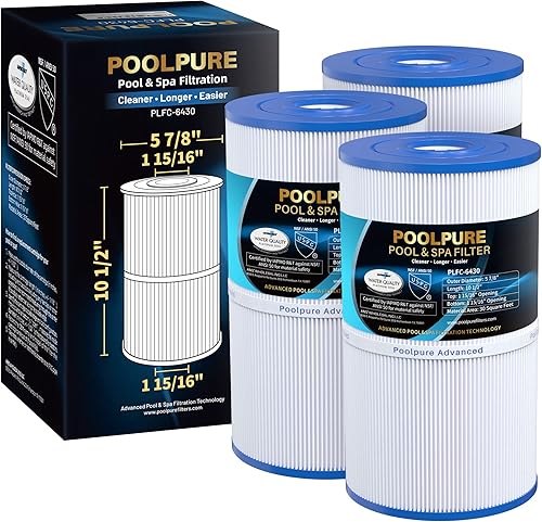 Miniatura 10 de POOLPURE Filtro de spa C-6430 reemplaza a Watkins 31489, Pleatco PWK30, Filbur FC-3915, PN0969601, 71825, 73178, 73250, 30 pies cuadrados de filtro