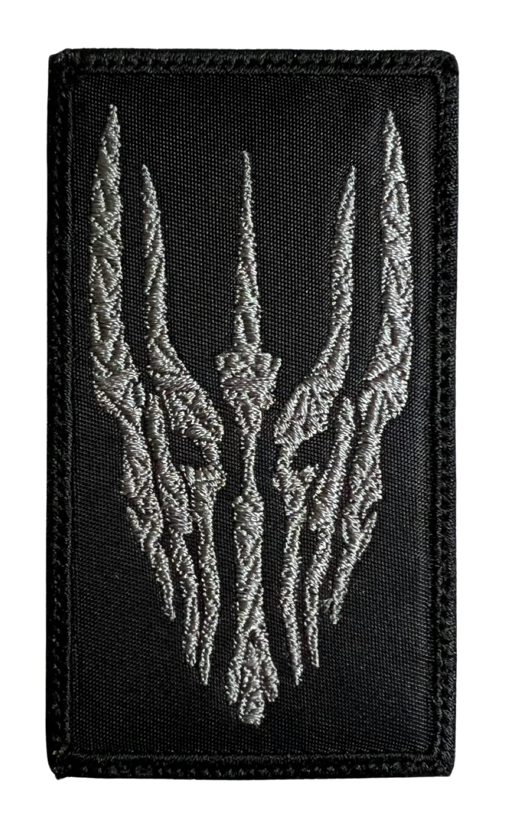 Sauron Dark Lord Patch Black Background/Gray - Funny Tactical Morale Embroidered Patch Hook Fastener Backing
