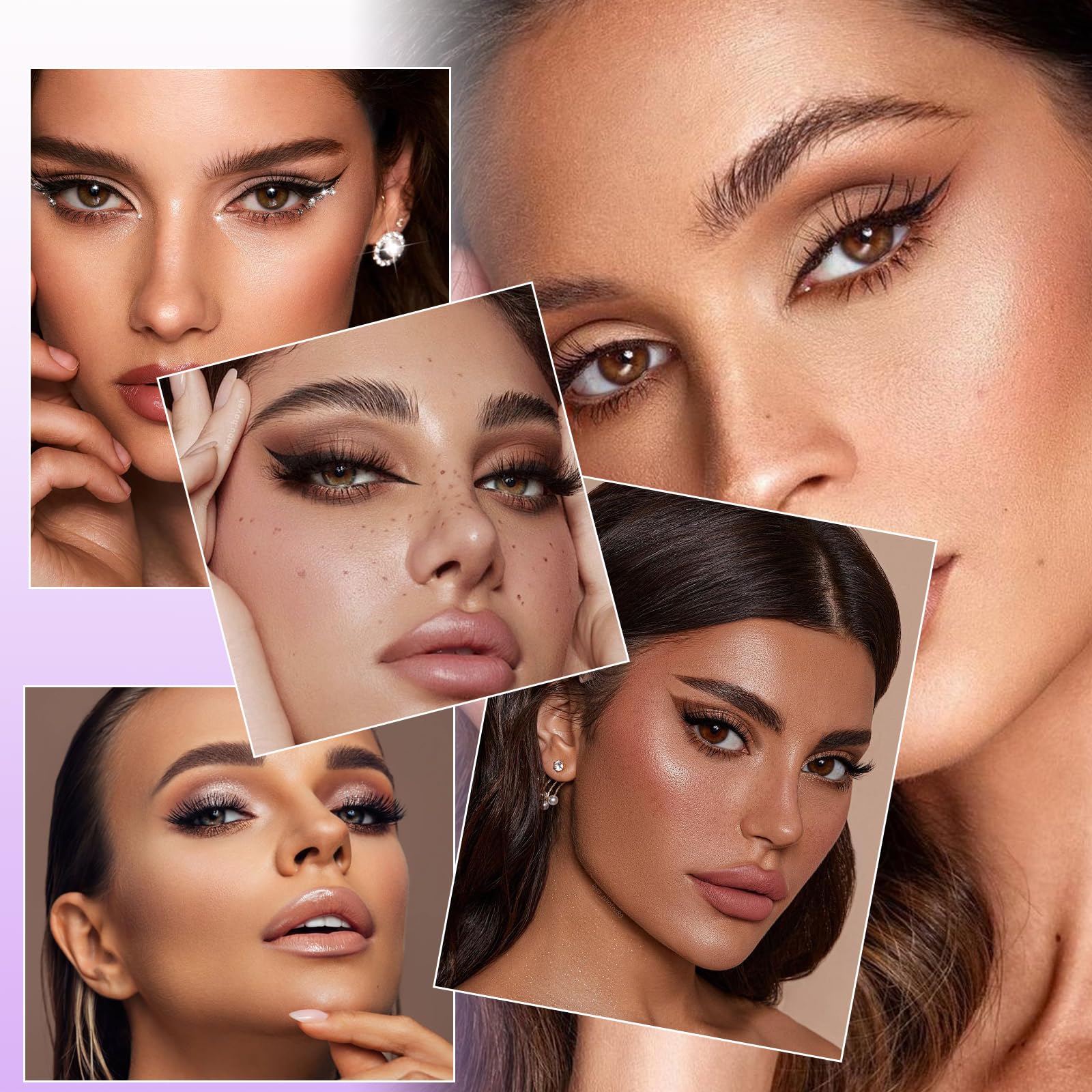 VEGCOO Faux Cils Individuels Noirs 8-16mm C Curl, Extension Cils Kit Style Manga Volume, Cluster Lashes Bande Transparente Invisible avec Outils