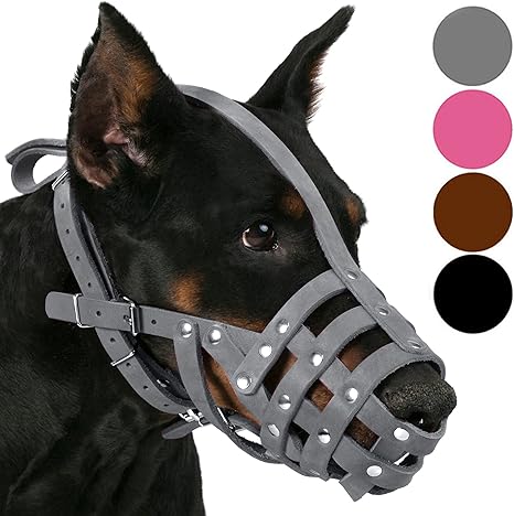 leather dog muzzle for german shepherd