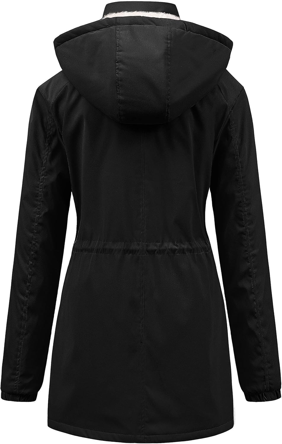 Chrisuno Women's Mid-Length Parka Winter Outerwear Jacket Soft Fleece Warm Snow Coat - Image 2