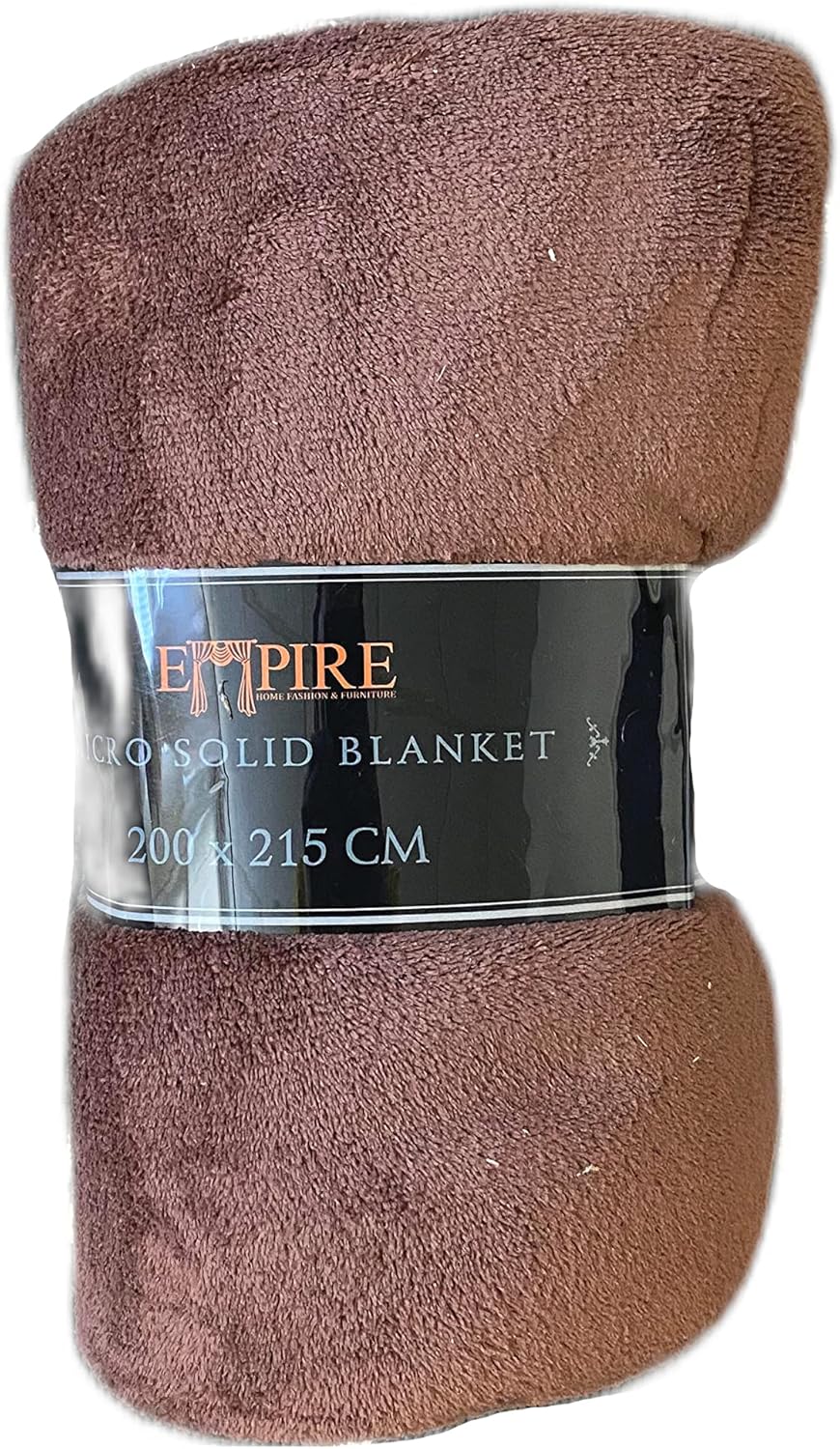 Beautiful Light Soft Throw Blanket - 15 Solid Colors - All Bed Sizes (Throw (50 x 60), Rust Orange) : Home & Kitchen