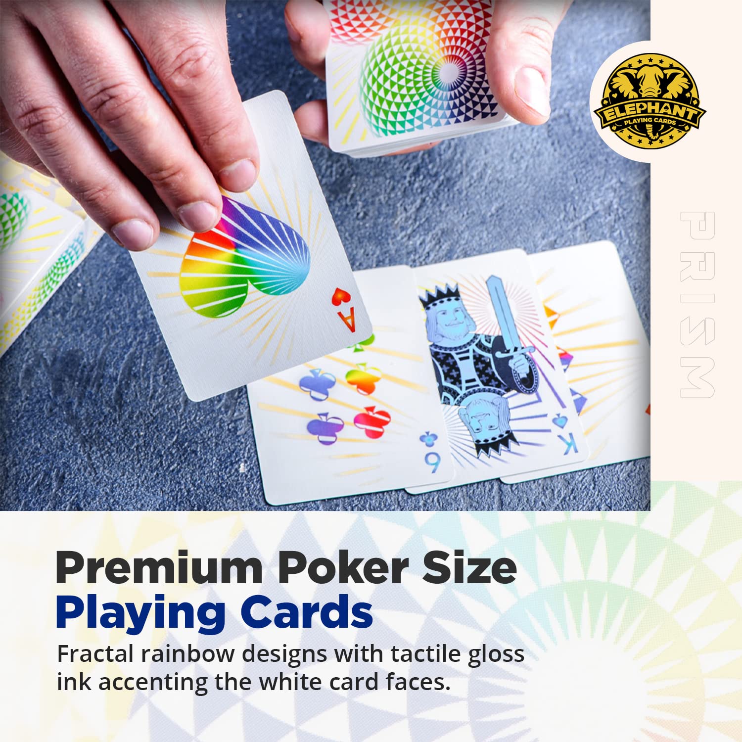 Amazon.co.jp: プレミアムトランプ カードデッキ 無料カードゲームeブック クールなプリズムグロスインク 素晴らしいポーカーカード  ユニークな明るいレインボー&レッドカラー 子供&大人用 ブラックトランプ ゲーム : おもちゃ