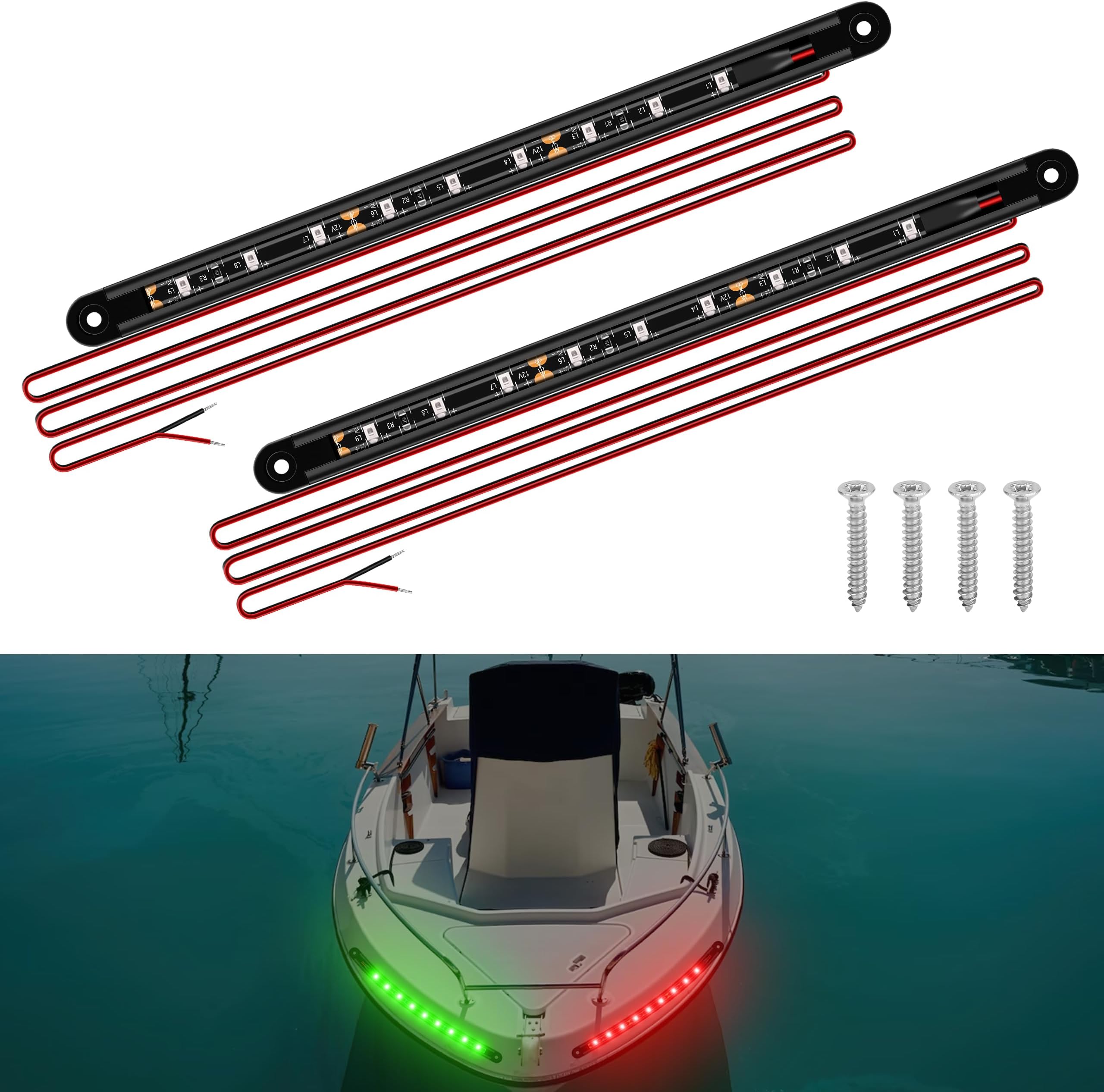 Botepon Boat Lights For Night Fishing, Marine Led Strip