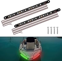 Vista 1 de Luces de navegación para barcos, iluminación de navegación para barcos LED, iluminación marina para pesca nocturna, luces rojas y verdes de proa