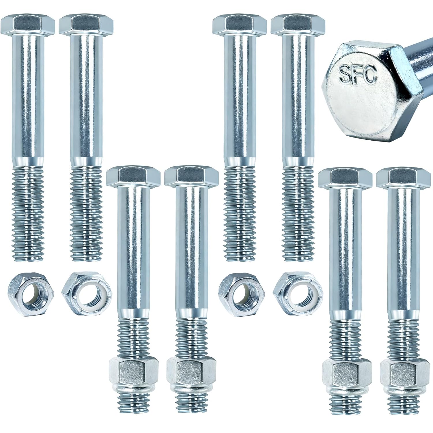Fgruh Grade 2 Shear Bolts for Rotary Cutters: Reliable Tractor Mower Replacements for Lawn Maintenance