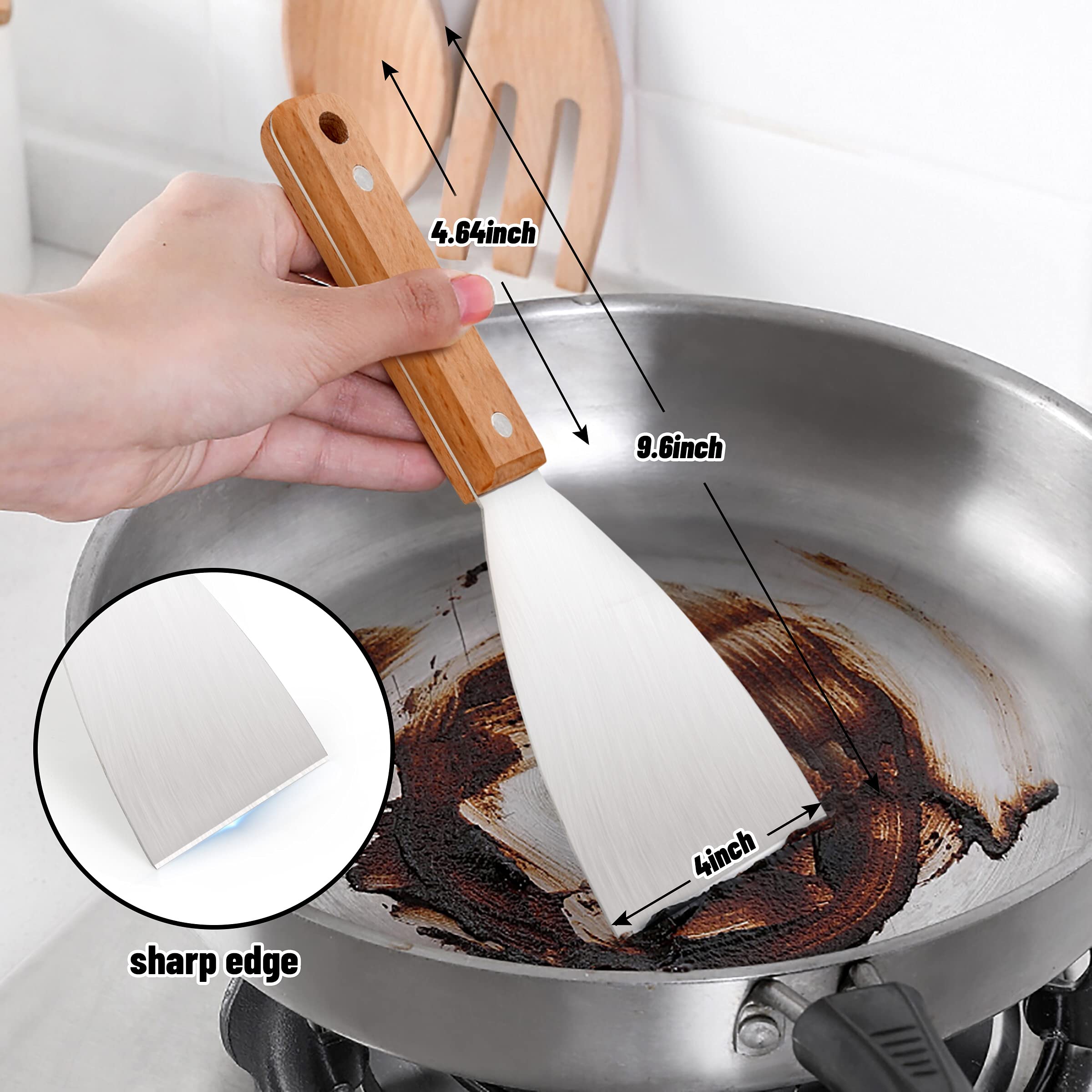 Scraper Cookery Snapklik.com : Grill Griddle Scraper Set Of 3, Stainless Steel Metal ...