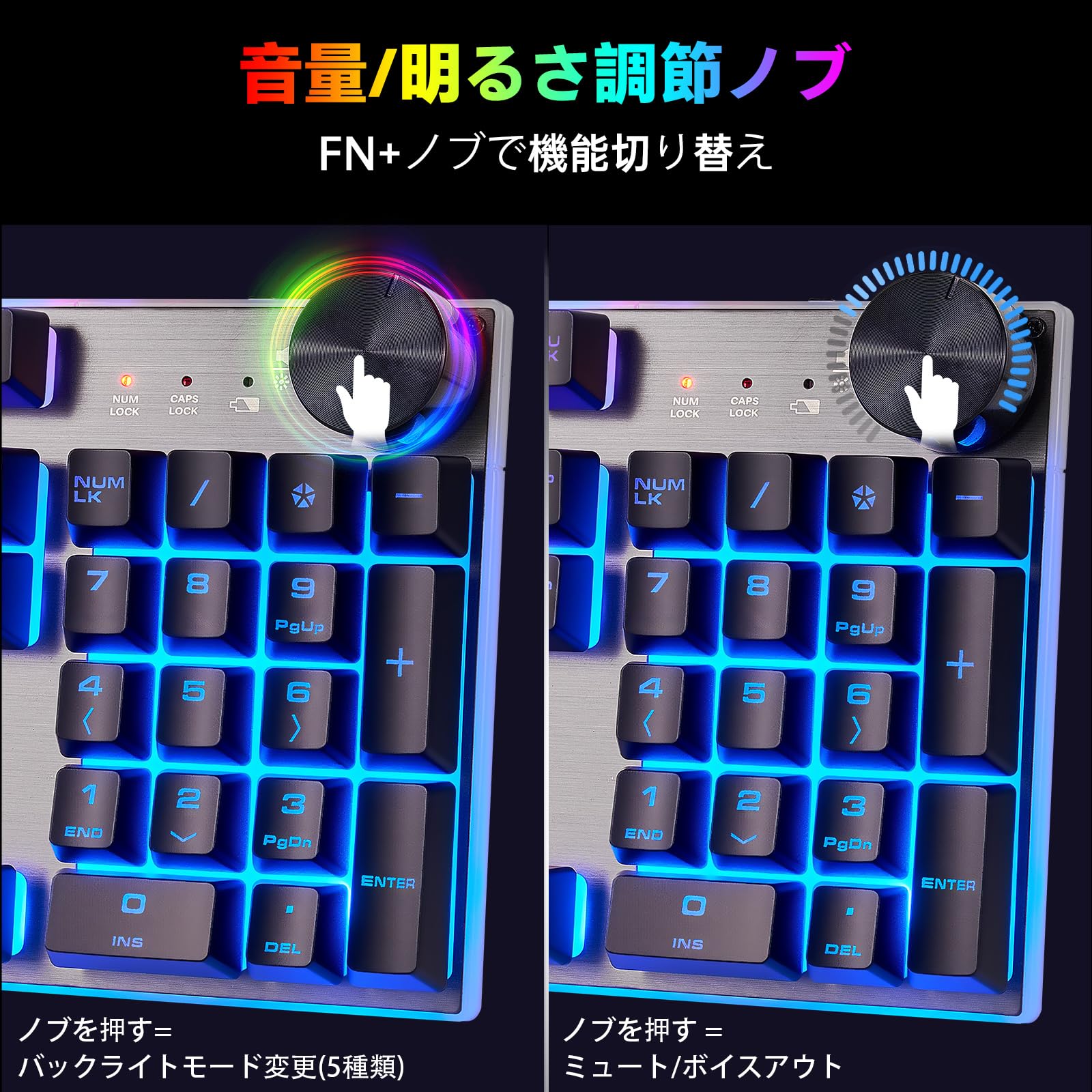 Amazon.co.jp: ワイヤレスゲーミングLEDキーボードマウスセット 109