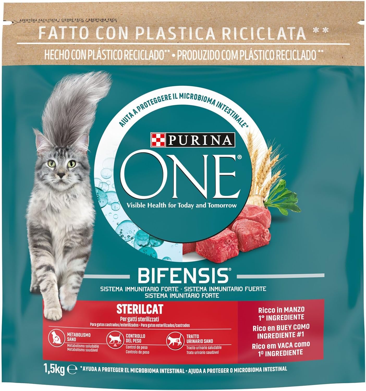 PURINA ONE Sığır Etli Kısır Kedi Maması 1,5 Kilogram