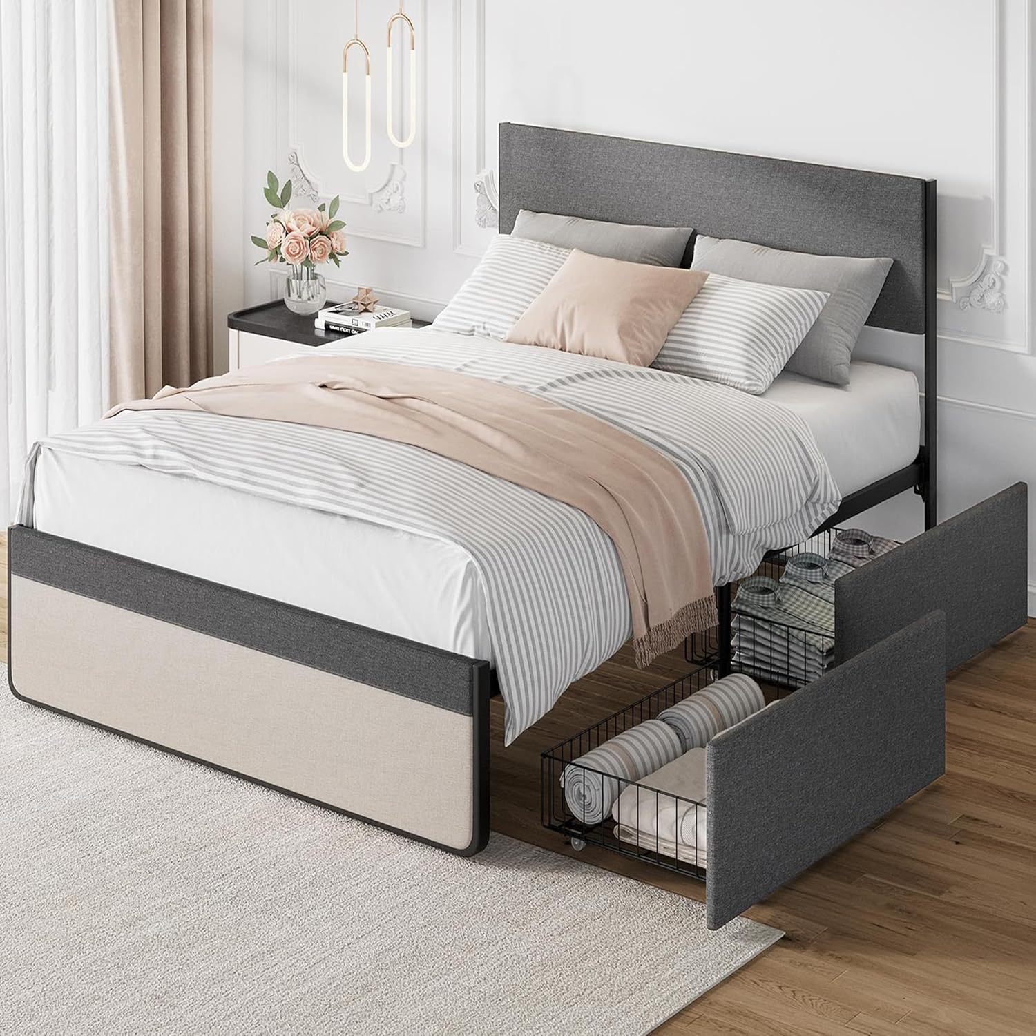 IDEALHOUSE Platform Bed Frame 