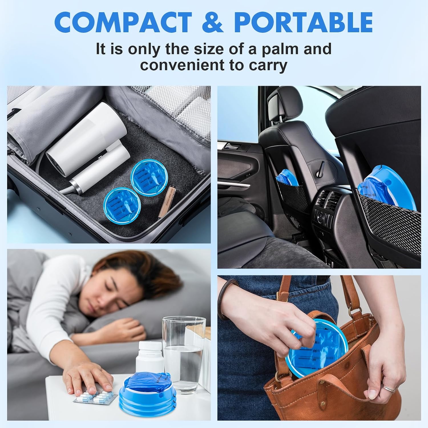 120 Pack Throw Up Bags Disposable, Portable Emesis Vomit Bags Disposable, 1000ml Barf Puke Nausea Bag, for Motion Sickness Aircraft Car Travel Adults image 5