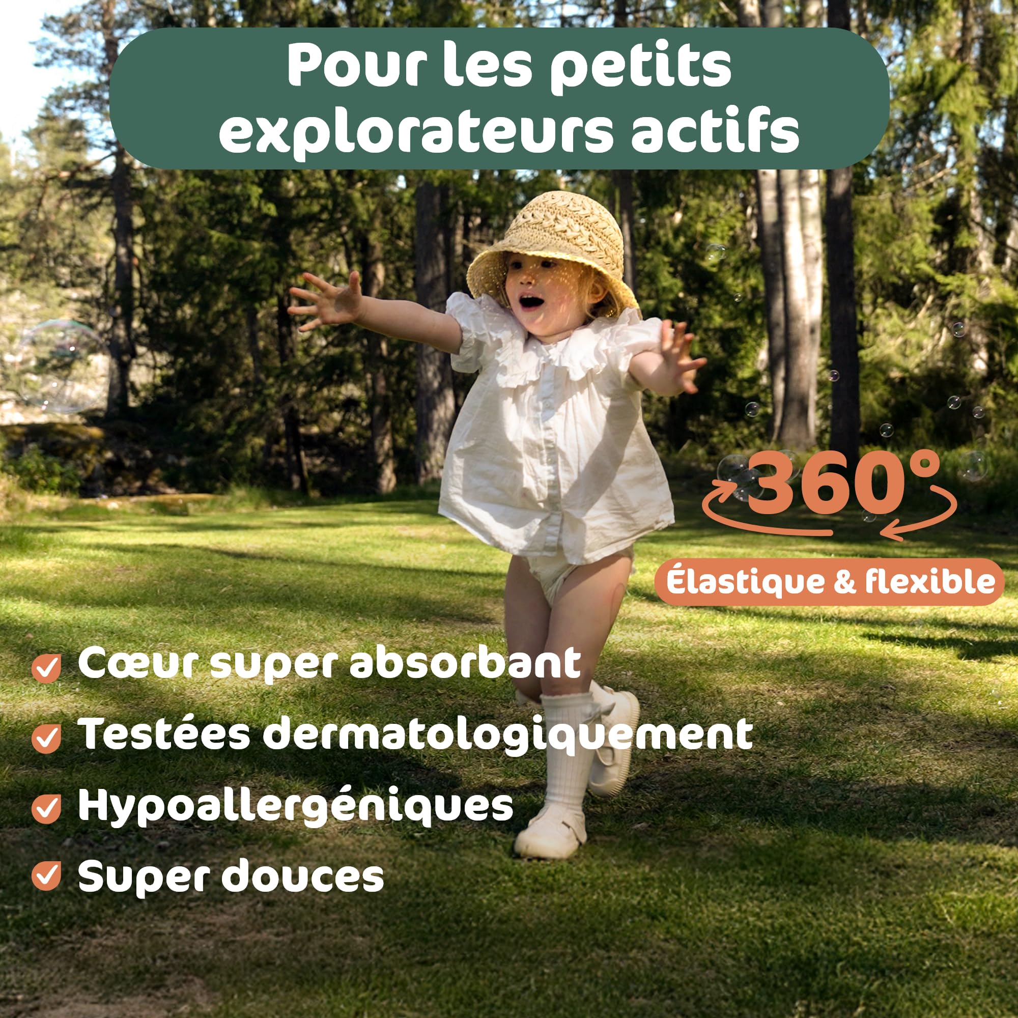 Naty FreeMovers Couches-Culottes, Taille 8 (17+ kg), 60 unités | Pour Peaux Sensibles, Pants Hypoallergéniques, Absorbantes, Protection Anti-Fuites jusqu'à 12h, Sans Parfum, Confort Stretch