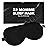 Silk Sleep Mask 100% 22 Momme Mulberry, Sleep Eye Mask for Women Men, Blackout Blindfold with Adjustable Strap, Side Sleeper Eye Cover, Soft Eyeshade Filled with Premium Mulberry Silk (Black)