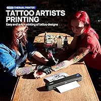 Vista 8 de POLONO Impresora portátil, impresora térmica Bluetooth sin tinta D810 inalámbrica para viajes, compatible con iOS, Android, laptop, compatible