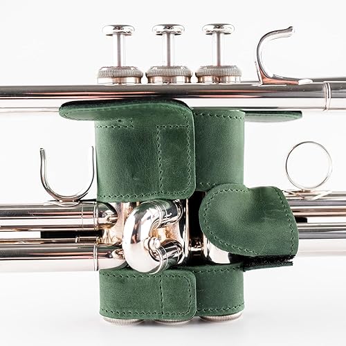 Vista 83 de Protector de válvula de trompeta de cuero genuino de protección y comodidad (guardia, negro)