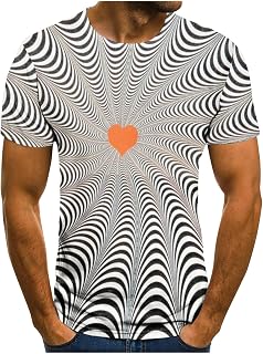 T Shirts for Men 2023 Light Weight Crew Neck Short Sleeve Summer Shirt Casual Loose Short Sleeve 3D Print Shirts