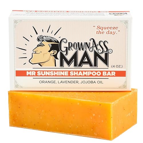 Grown Ass Man Co - Barra de champú sólida 3 en 1 gel de lavado para cabello barba y cuerpo - Sin plástico y ecológico limpieza natural y orgánica