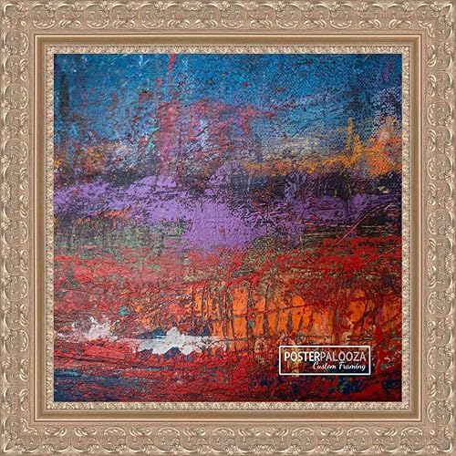 Miniatura 10 de Poster Palooza Marco de fotos de madera adornado plateado de 11 x 9 pulgadas con plexiglás acrílico UV, parte trasera de tablero de espuma y