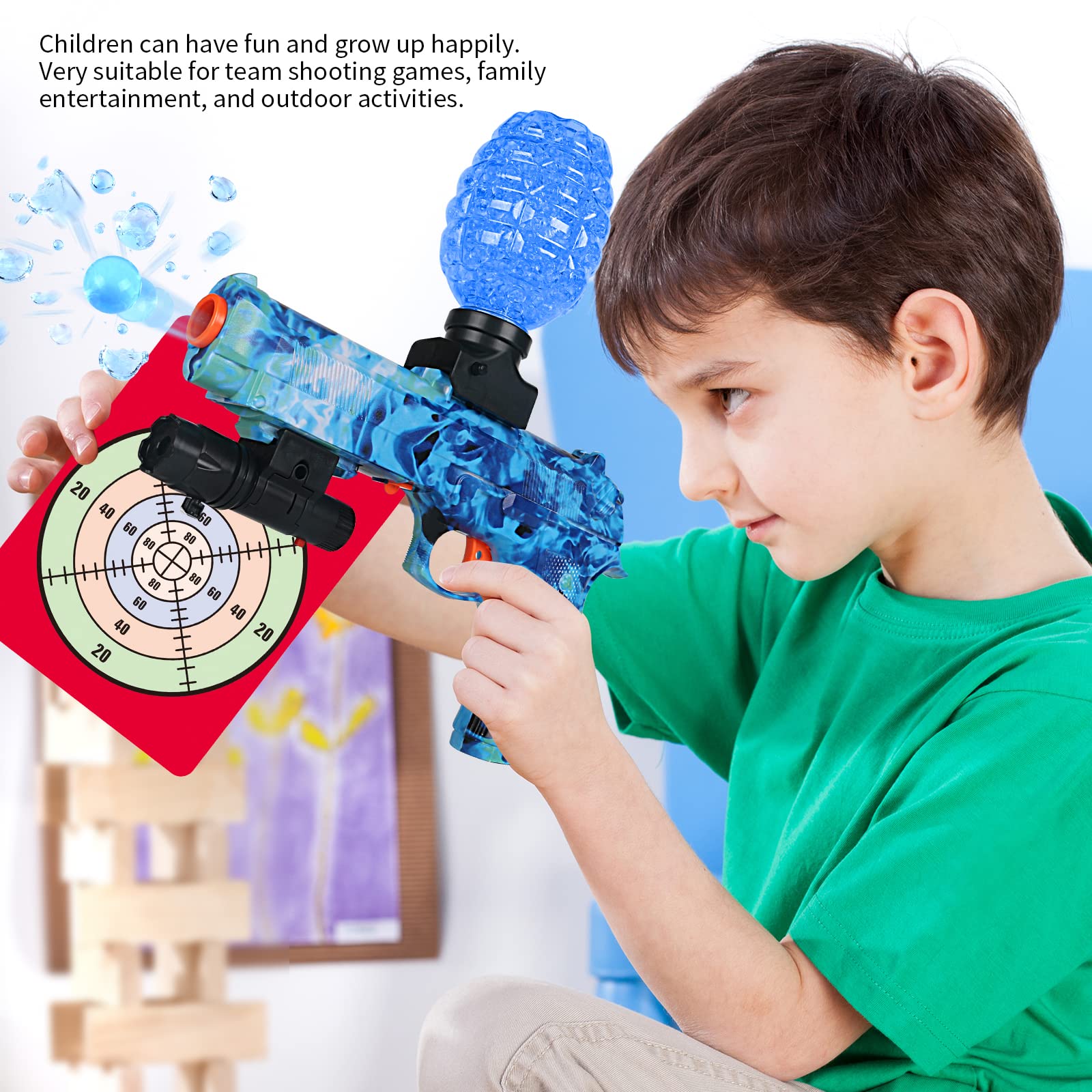 Buy Splatter Splat ball gun Automatic, Electric Gel Blaster Pistol gun with 20000 Gel Ball ammo