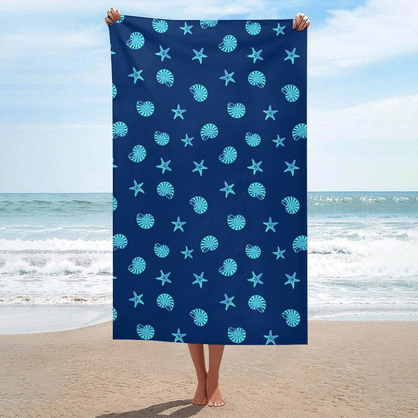 Anceky Beach Towel Soft Shell Bath Towels Quick Dry Bath Towel for Beach Pool Yoga Swim Shower 31 X 51 in