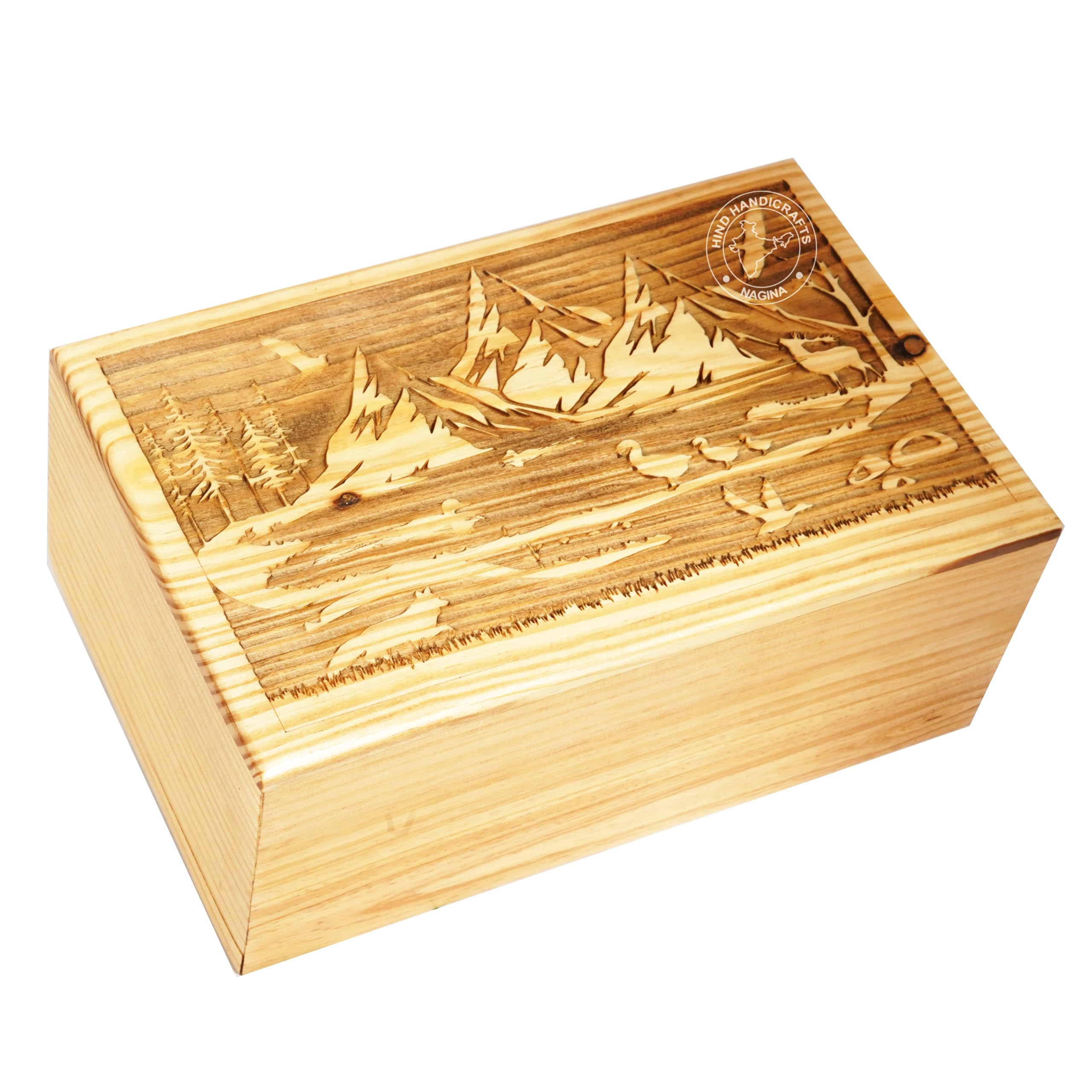 Ręcznie wykonane drewniane urny kremacyjne dla ludzkich prochów dorosłych duże - pudełko na urnę pogrzebową - urny pogrzebowe dla Columbarium (góry 2, 46 cm sześciennych)