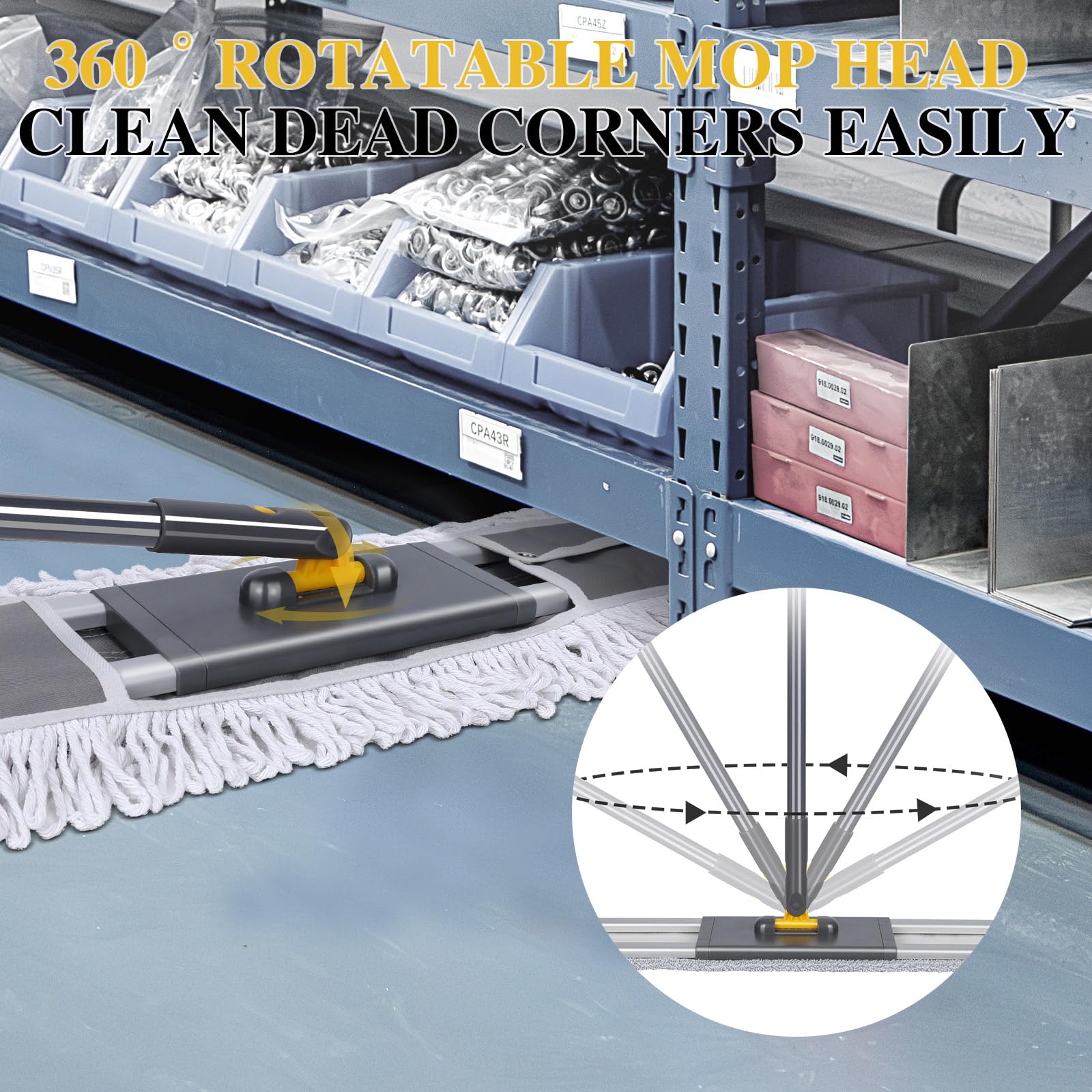 Masthome 91,4 cm kommerzieller Wischmopp, strapazierfähiger industrieller