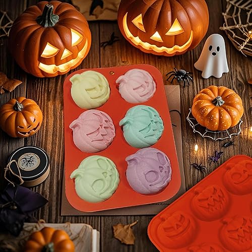 Miniatura 3 de 2 moldes de silicona para calabaza de Halloween para caramelos de chocolate, moldes de calabaza de Halloween 3D de silicona para gomitas de caramelo
