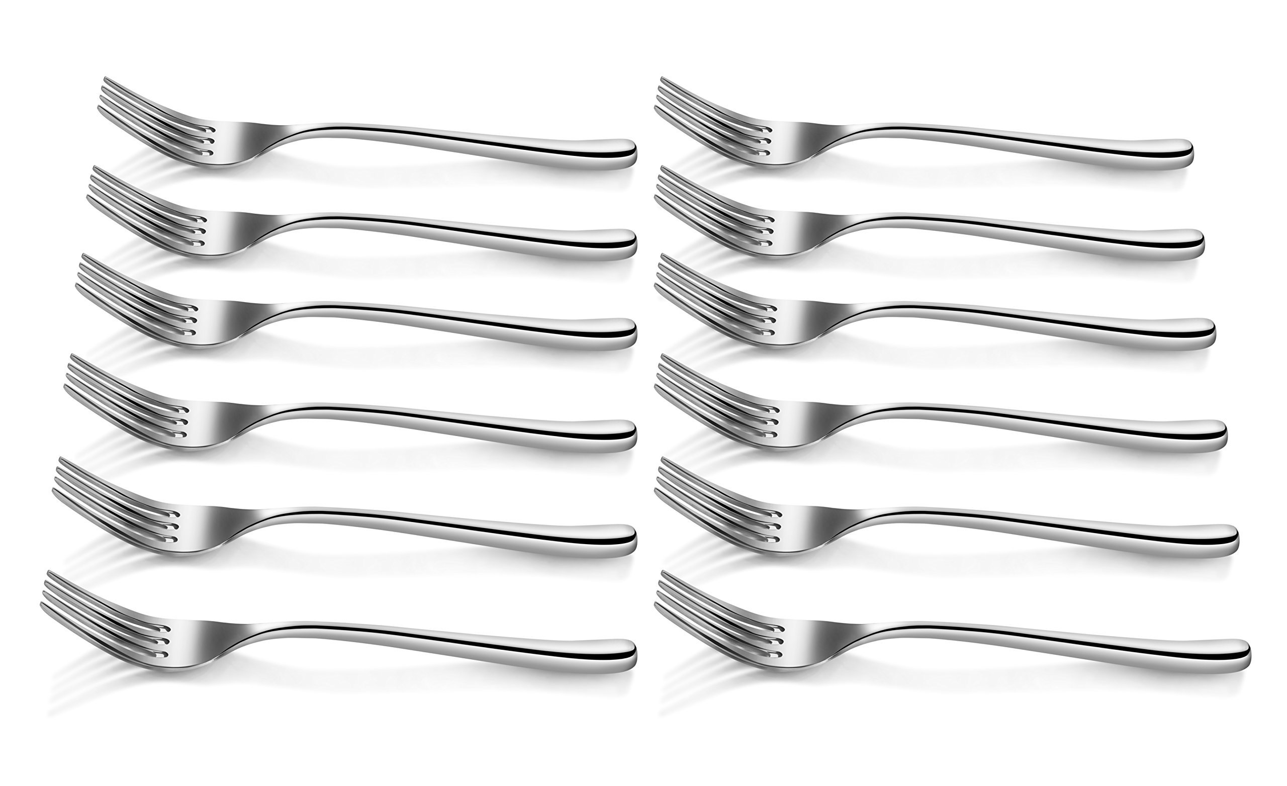 Artaste Rain II Forged 18/10 Stainless Steel Salad Fork, 7-Inch, Silver, Set of 12