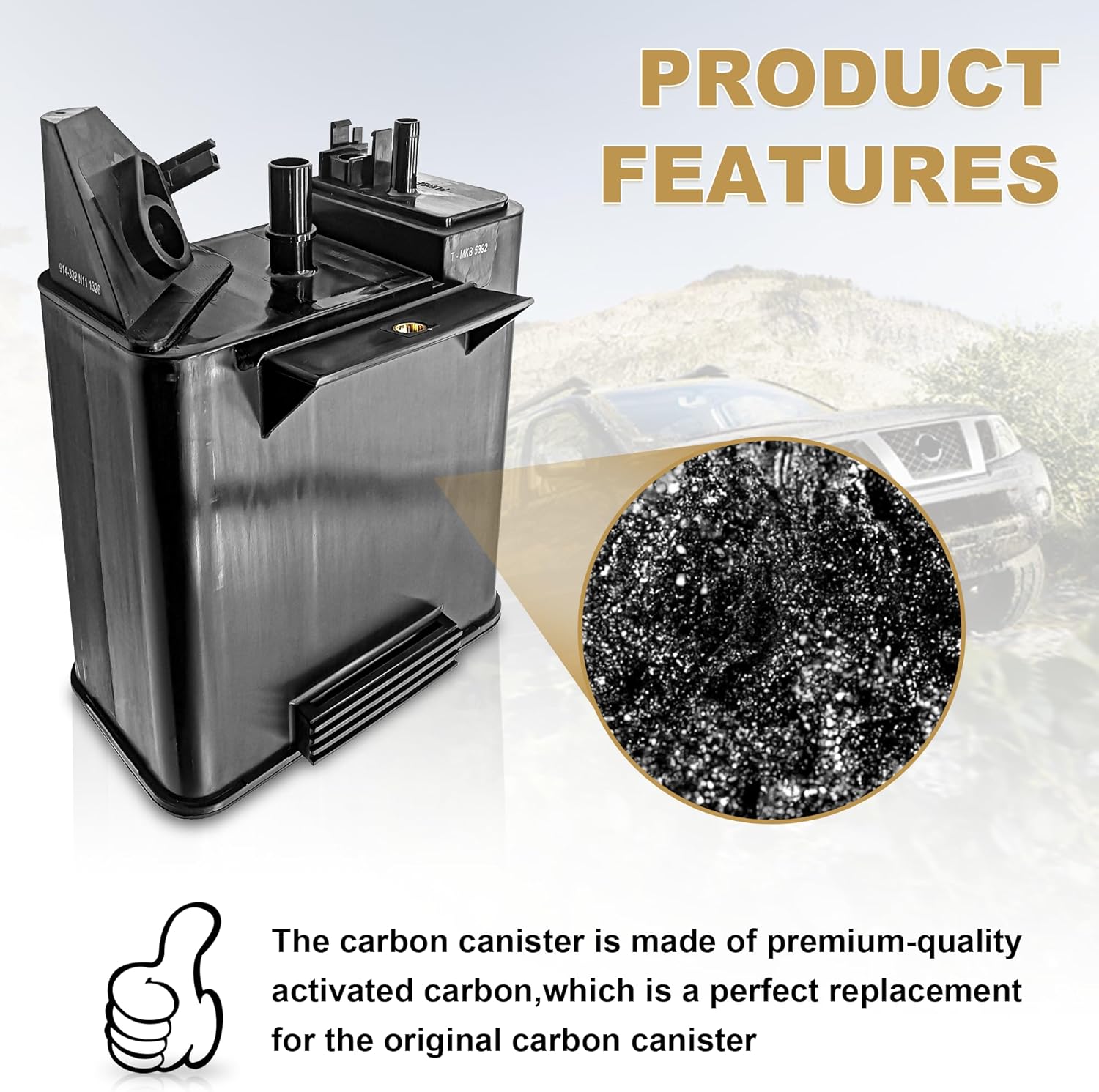 PartsFlow 911-321 Carbon Canister Fits 2005 2006 2007 2008 2009 2010 2011 2012 2013 2014 2015 2016-2019 Nissan Frontier&2005-2012 PATHFINDER OE 14950EA200 14950EA201 14950EA20A 14950EA20B 14950EA20D
