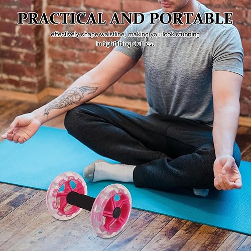 Miniatura 8 de VICASKY 2pcs Ab Roller Wheel Double Wheel Abdominal Exercise Equipment for Core and Back Workout Multifunctional Fitness Roller for Men and Women