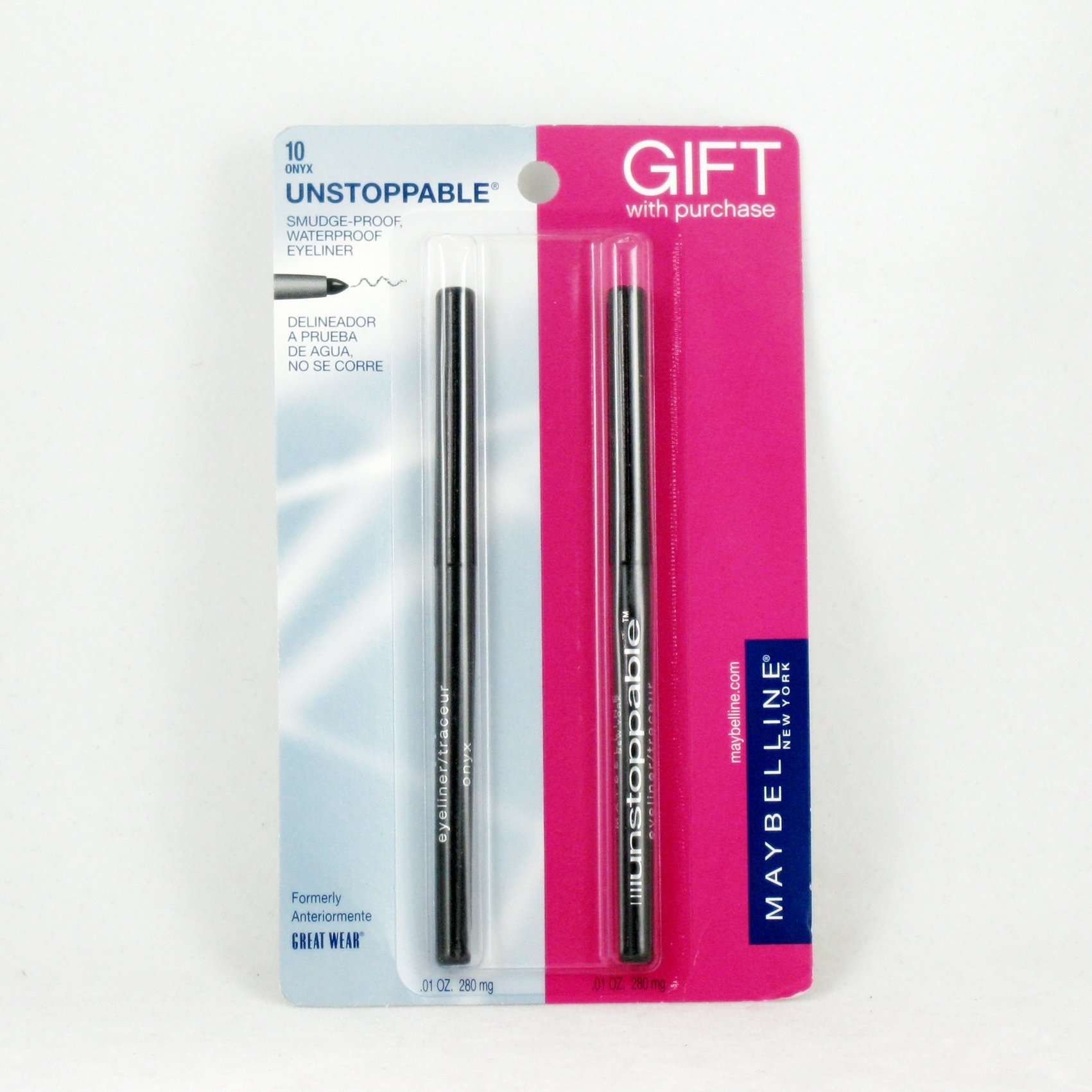 MAYBELLINEUnstoppable Eyeliner Onyx Black #10 Smudge-Proof & Water-Proof Double Pack