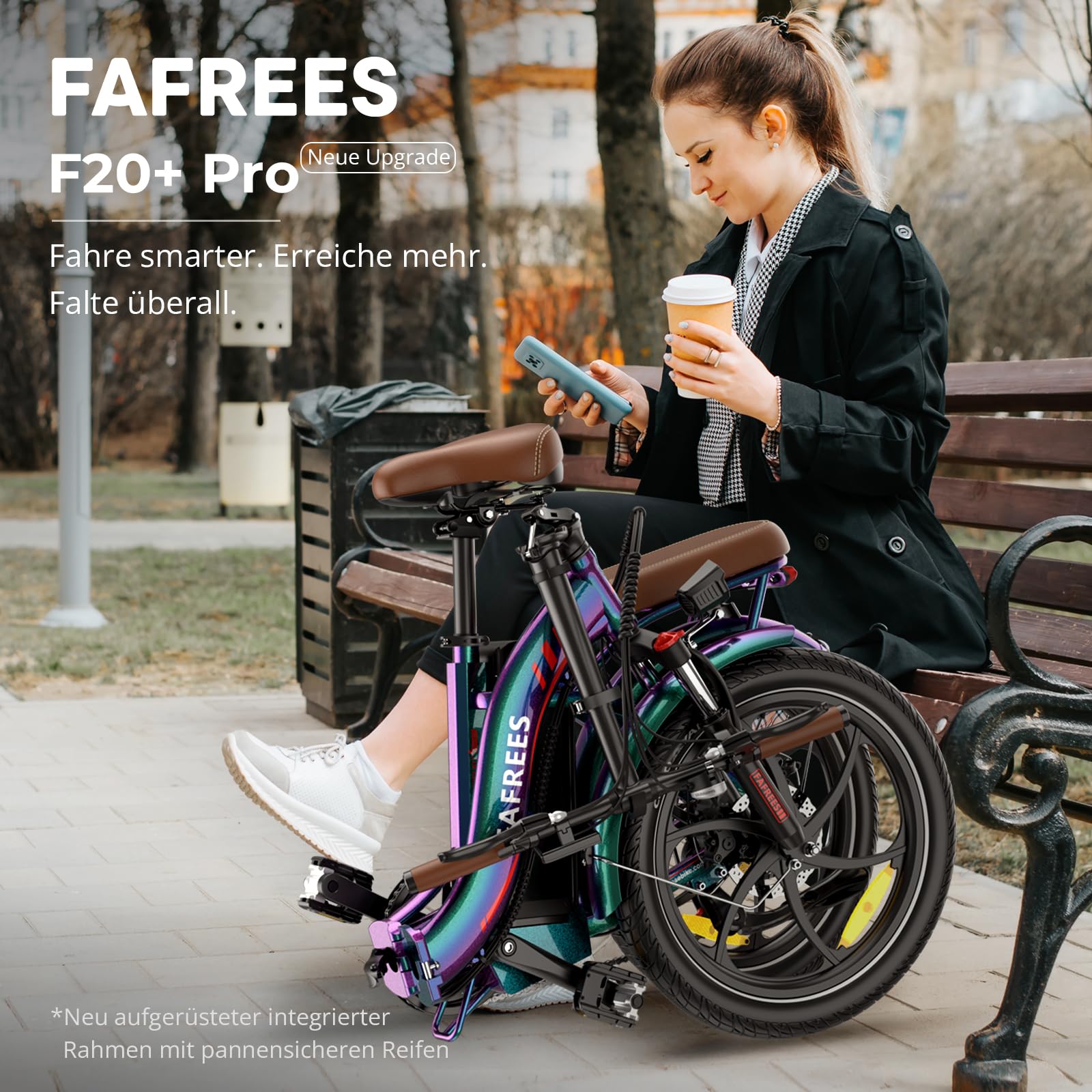 Fafrees 2026 F20 PRO+ E-Bike Klapprad 20 Zoll Tiefeinsteiger: 36V/25Ah Akku, 250W Motor, 140kg Tragfähigkeit, E Fatbike