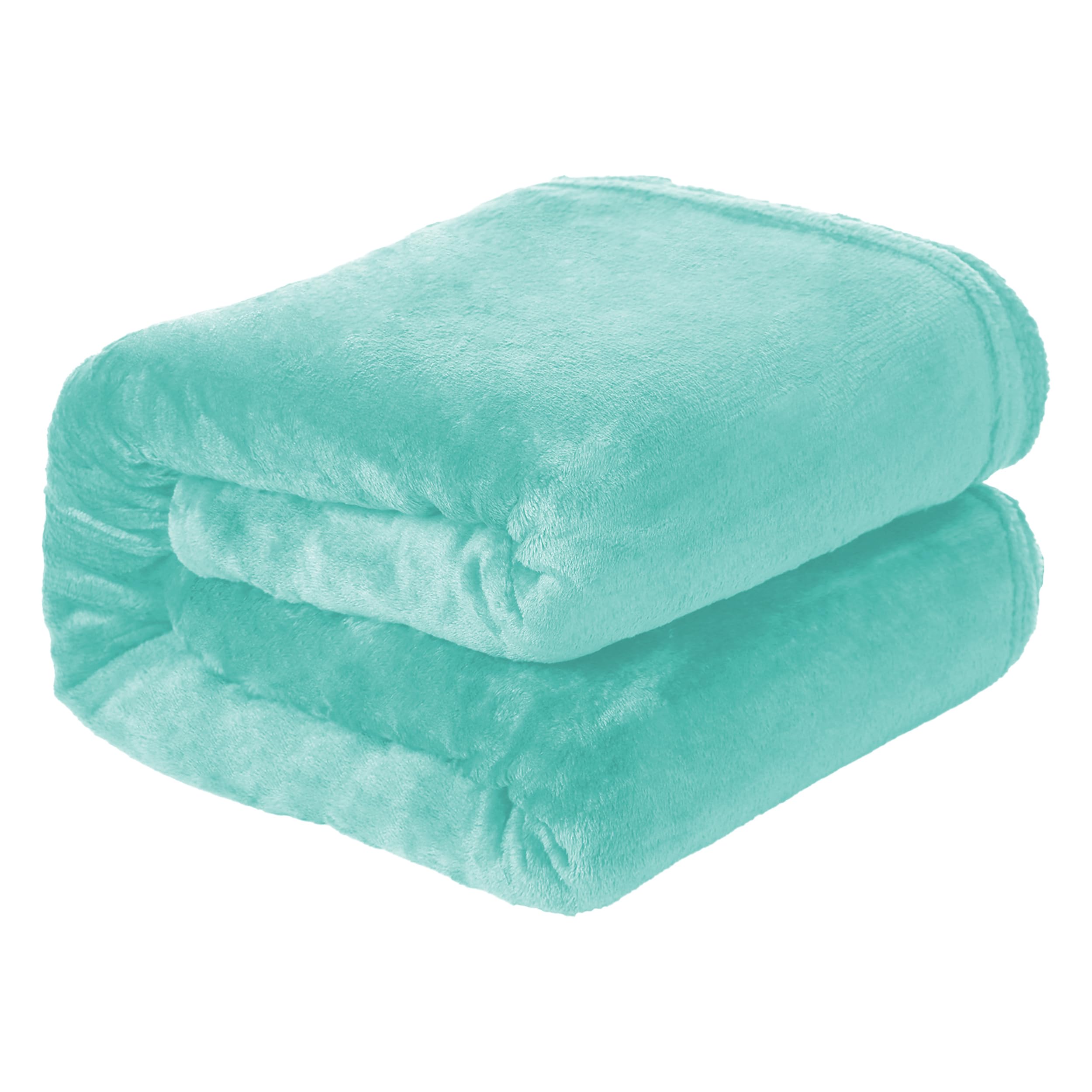 Etrexonline Manta de Franela Premium 100% Microfibra: Tacto Ultra Suave, Cálida y Mullida para Sofa, Cama y Sobrecama - Flannel Blanket de Calidad - 130x160cm Turquesa