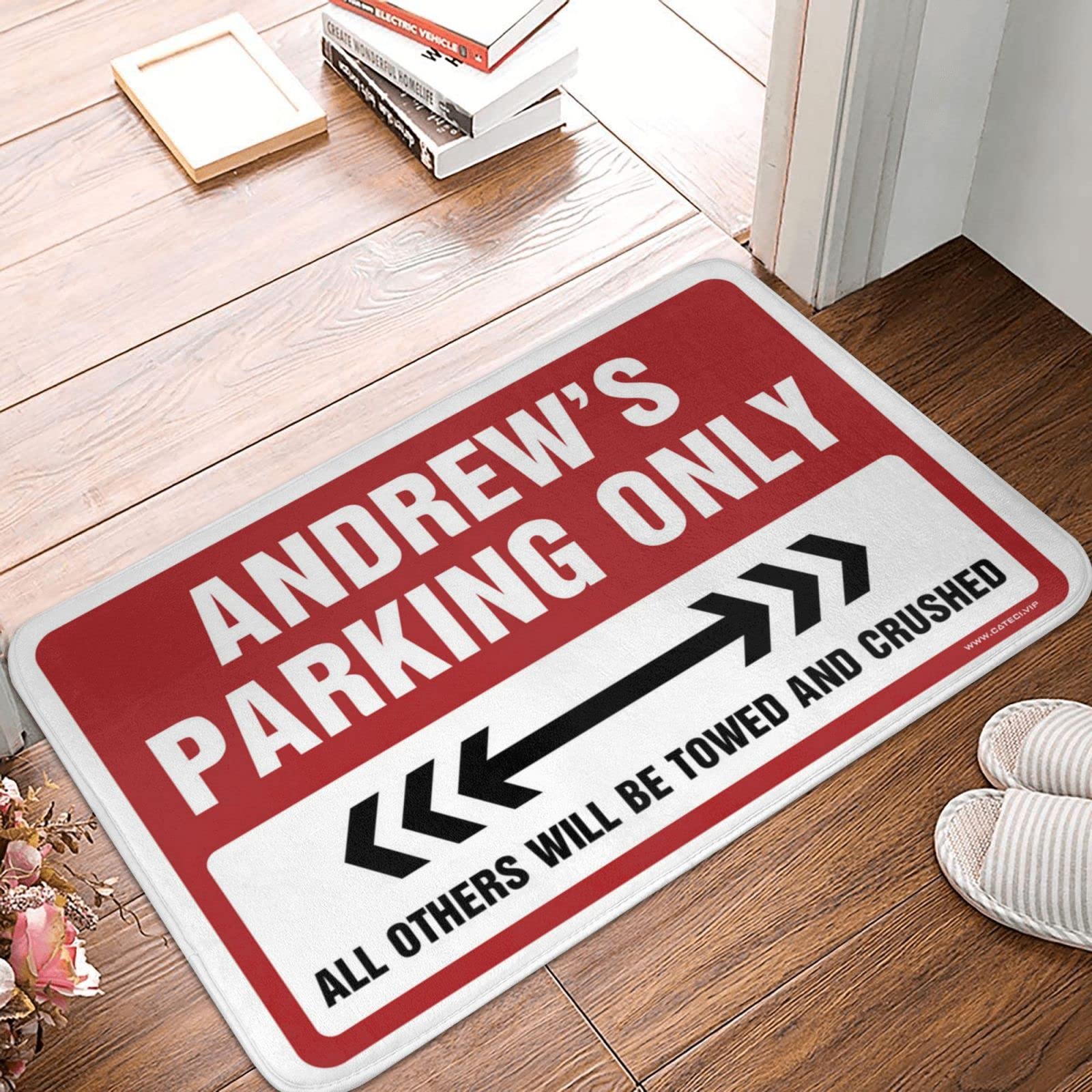 Paillasson amusant Andrew's Parking pour pas de porte et décoration humour de WC
