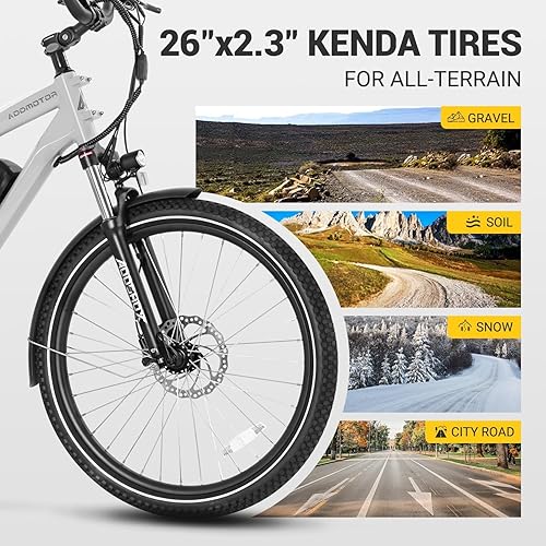 Miniatura 9 de Addmotor Bicicleta eléctrica para adultos bicicletas eléctricas con batería extraíble de 48 V x 20 Ah 125 millas bicicleta eléctrica paso de 500 W