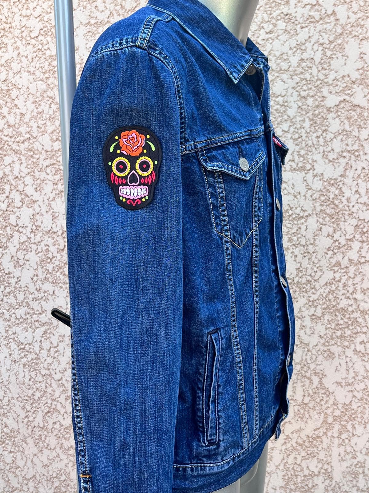 Patch Brodé, Tissu à Coudre Autocollant Coudre Sur Appliques Décorer Vêtements Fer Patch Patch Fer Pour Bibelots Bricolage Pour Créer Une Image De Broderie Or Feng Mot, Argent Feng