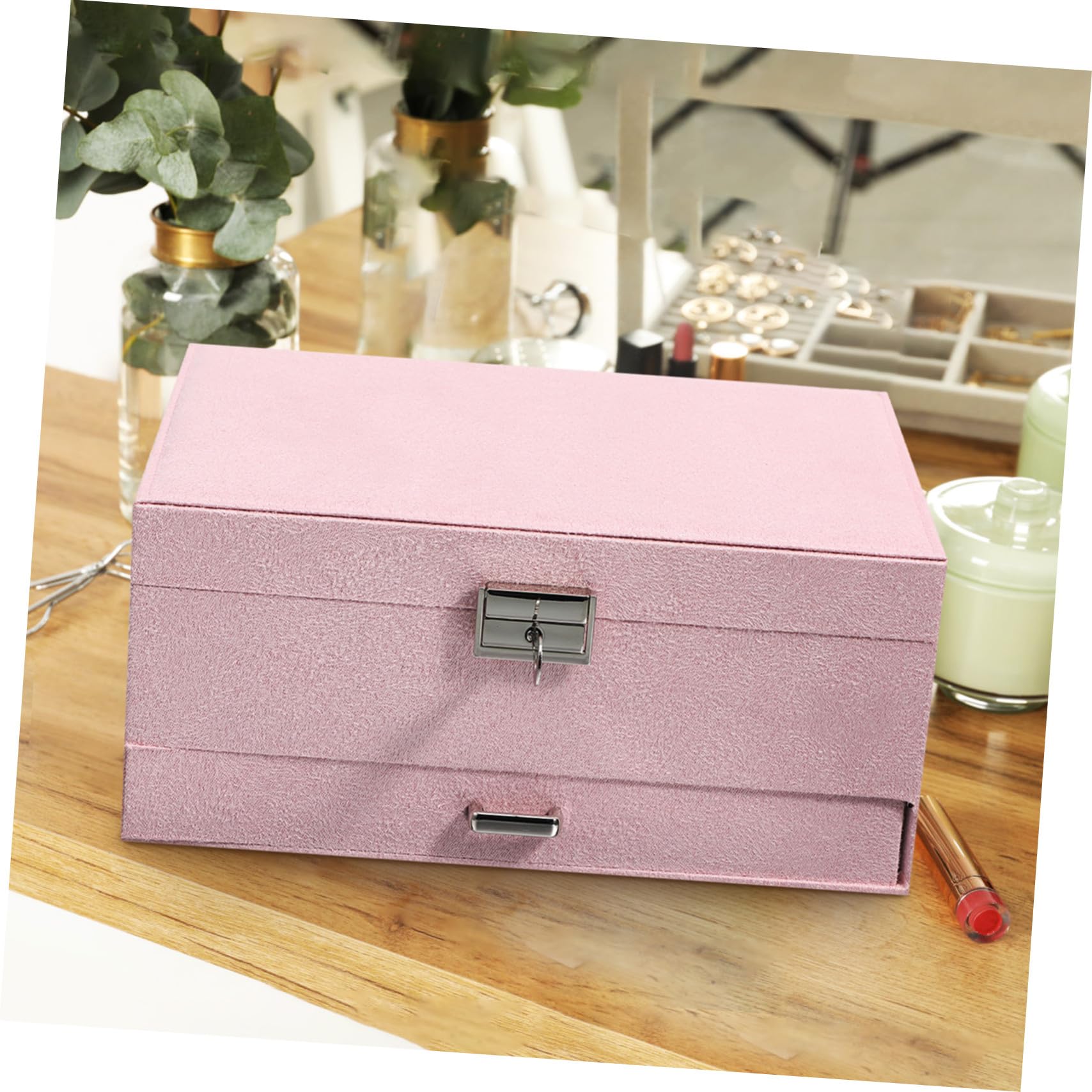 VICASKY Schmuckkästchen für Damen Schmuckaufbewahrungsbox mit Fächern Schmuckorganizer für Schmuckstücke Großes Fassungsvermögen für Halsketten und Armbänder Robuste Materialien