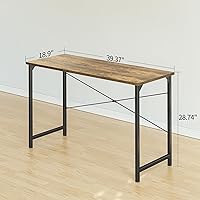 Vista 67 de Cubiker Escritorio para computadora, escritorio pequeño de oficina en casa de 32 pulgadas para espacios pequeños, estilo moderno y simple
