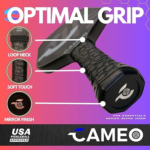 Miniatura 7 de Paletas de pickleball Paleta de pickleball de fibra de carbono de grafito 3K Paleta de pickleball de 0.630 in Paletas de pickleball Control y