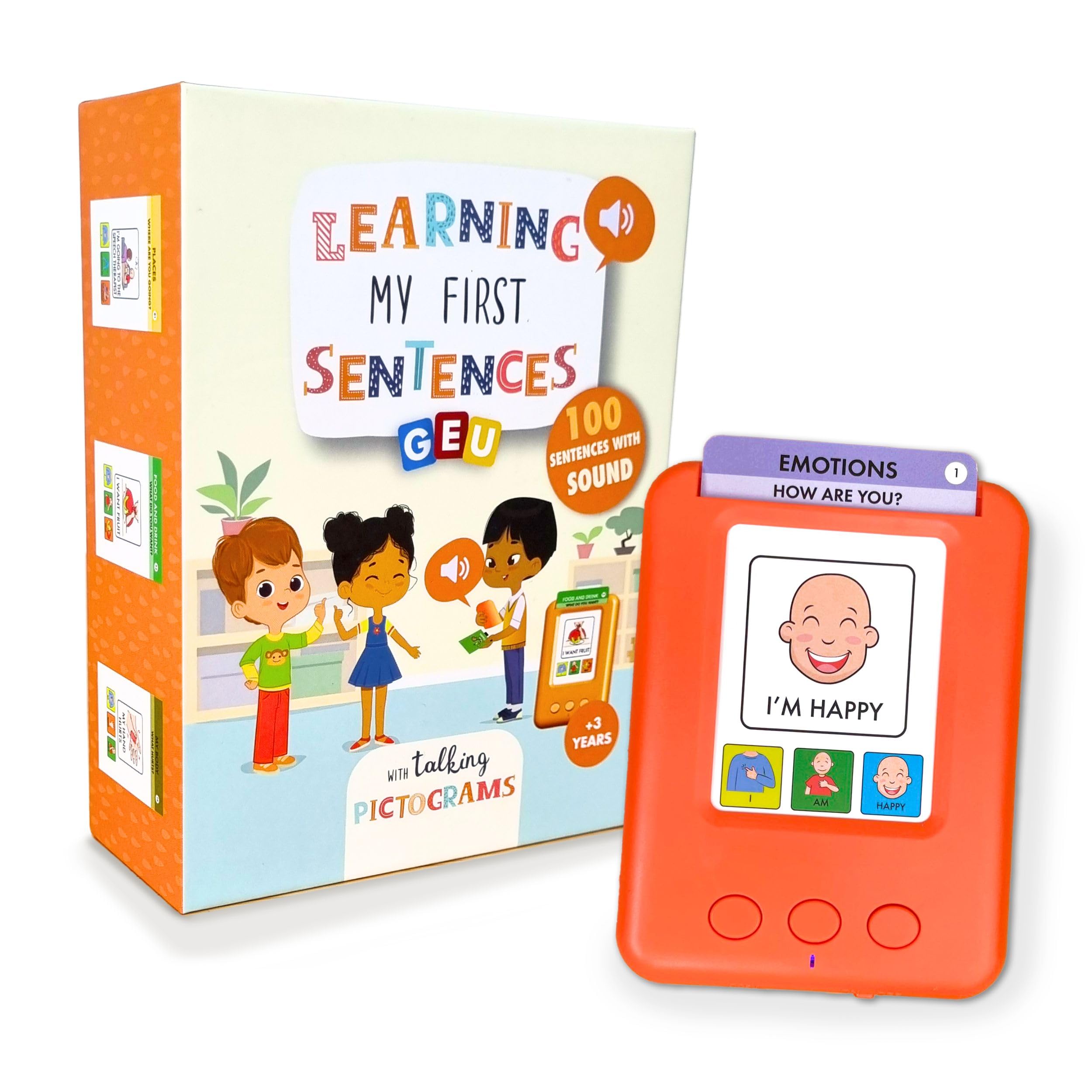Speech and Language Resources | Talking Flash Cards for Kids | Pocket Speech | Speech Therapy Toys | Learning my First Sentences - Editorial GEU (English)