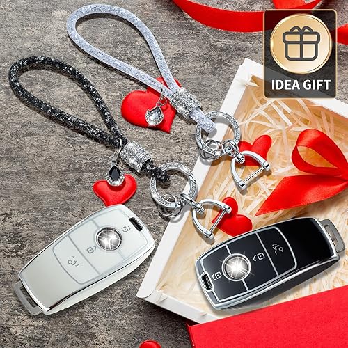 Miniatura 7 de Funda para llavero Ford C con llavero de cristal para coche,