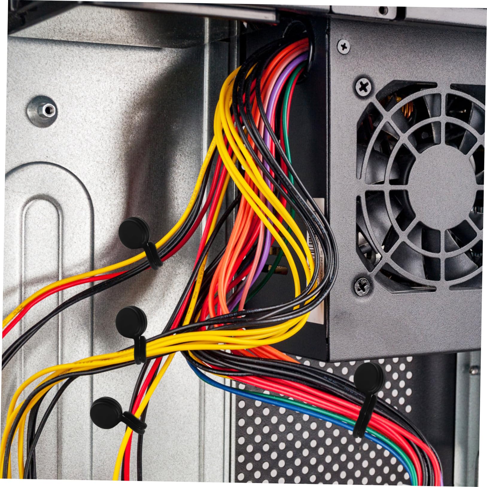 VILLCASE 50piezas Organizador De Cables De Silicona De Reutilizables Sujetacables Magnéticos Para Electrónica Sin Enredos y Fácil De Usar Para Oficina y Hogar