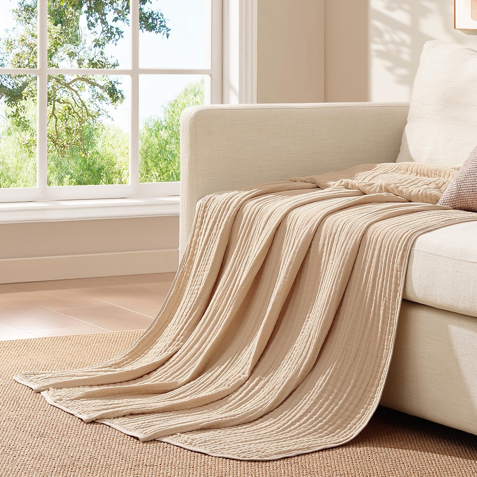 Topfinel Musselin Decke