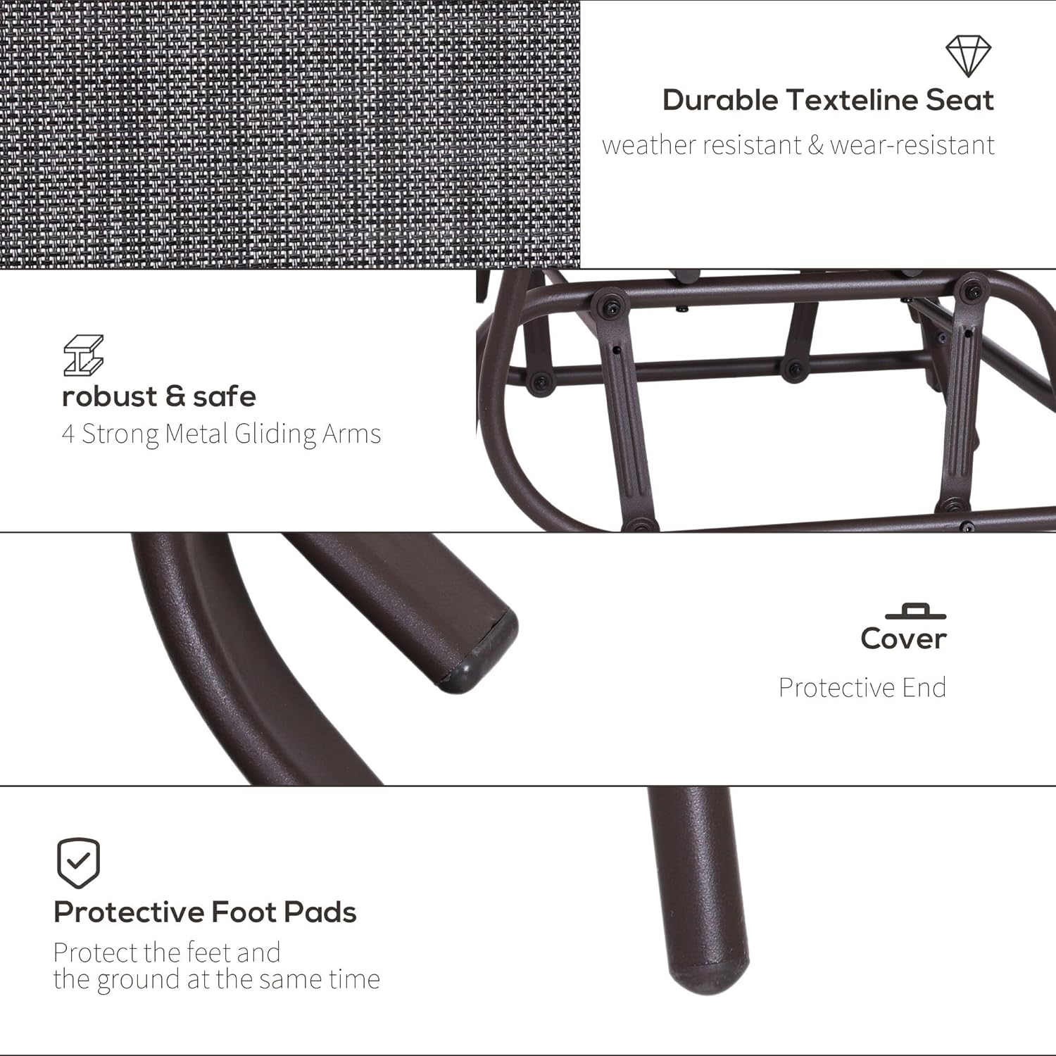 Double Patio Glider with Tea Table