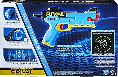 Miniatura 9 de NERF Rival Fate XXII-100 Blaster sistema Rival más preciso mira trasera ajustable carga de roches incluye 3 rondas de accu Rivales