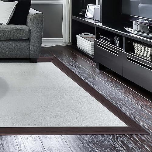 Miniatura 5 de Yipscazo Tira de transición de suelo de vinilo autoadhesiva, tira de transición de suelo para madera a azulejos, tira de transición de alfombras,