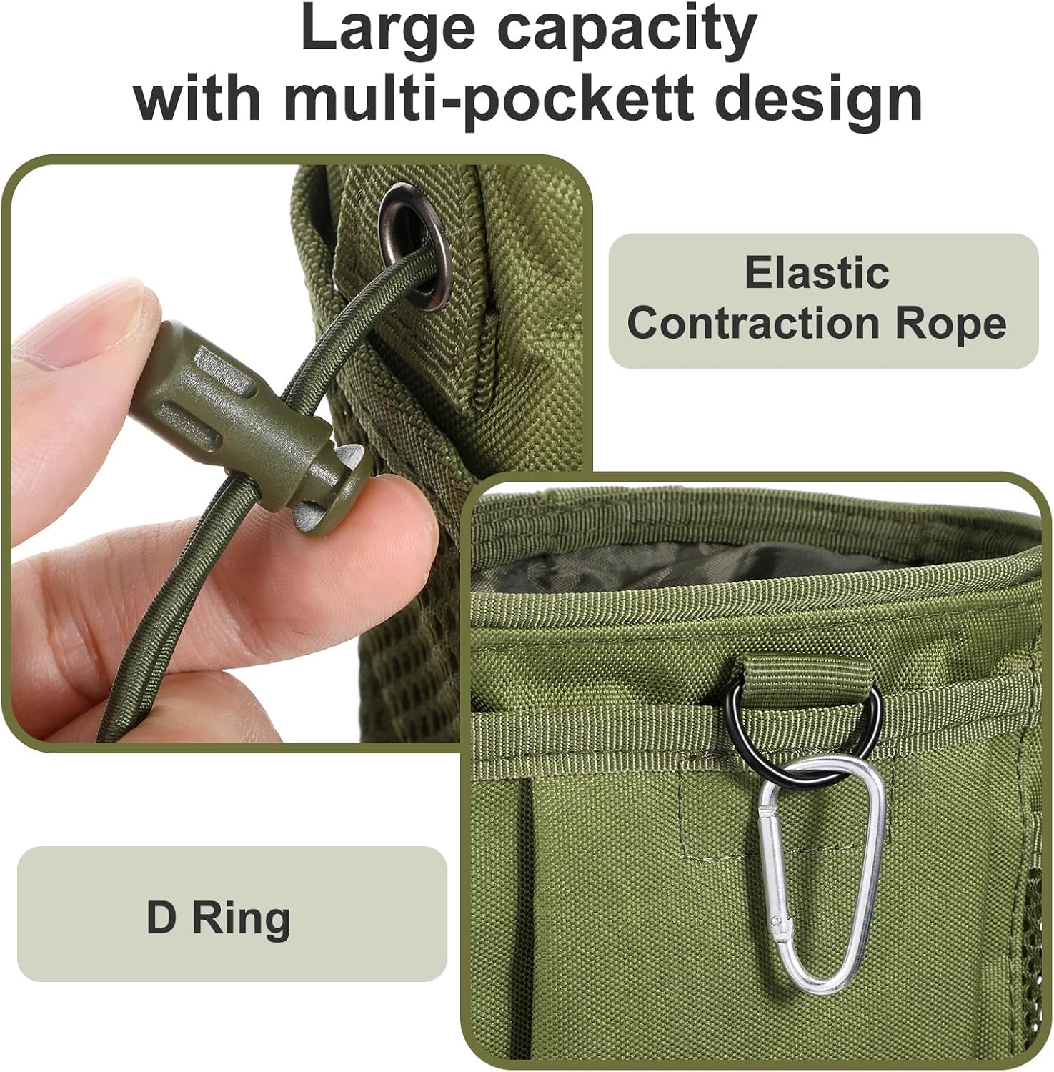 3 Pack Colored Dump Pouch, Magazine Recovery Pouch Drastring Ammo Bag Belt Utility Fanny, Adjustable Utility Belt Fanny Hip Bag for Men Women Outdoor Sport Traveling Use